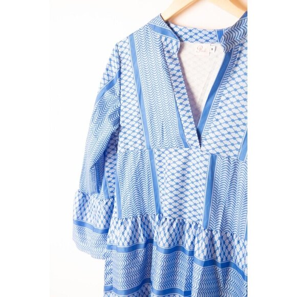 Pink Women's Dress Size M Geometric Pattern Resort Vacation Lightweight - Picture 3 of 6